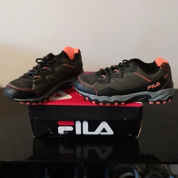 Kids school shoe FILA Exhibition 6 TRMC/BLK/SHOR, Sz 3 - Picture 4 of 7